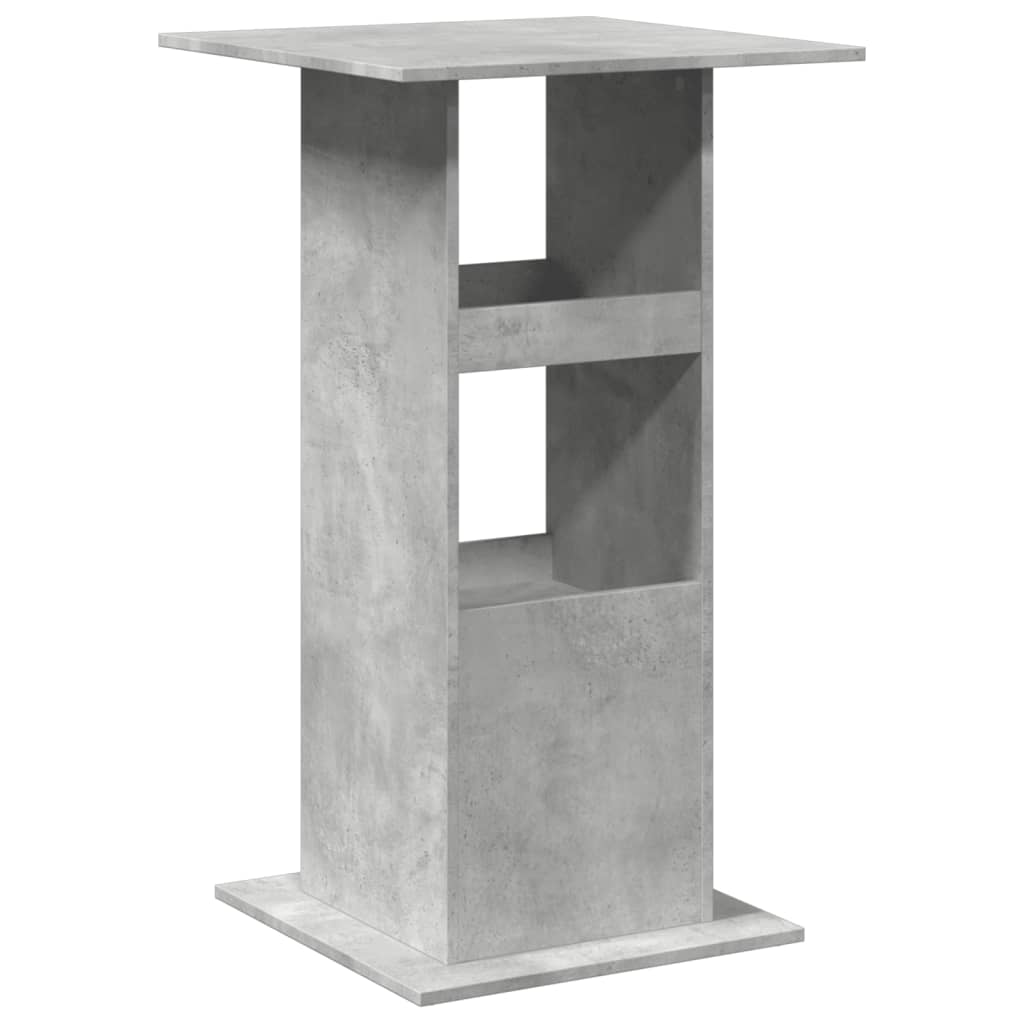 Bartafel met opbergruimte 60x60x102 cm bewerkt hout betongrijs