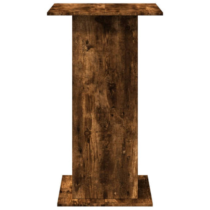 Bartafel met opbergruimte 60x60x102 cm hout gerookt eikenkleur