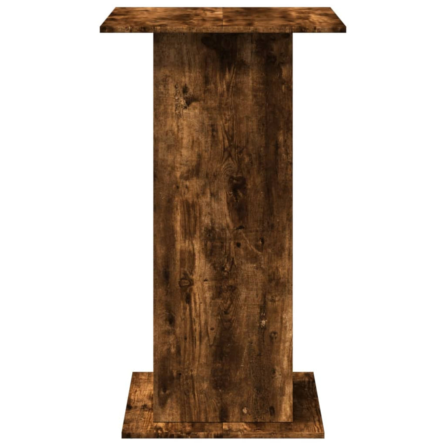 Bartafel met opbergruimte 60x60x102 cm hout gerookt eikenkleur