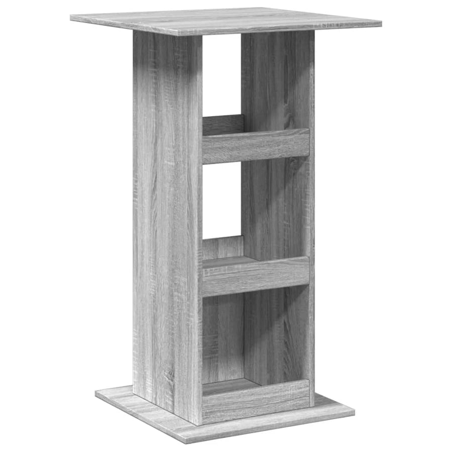 Bartafel met opbergruimte 60x60x102 cm hout grijs sonoma eiken