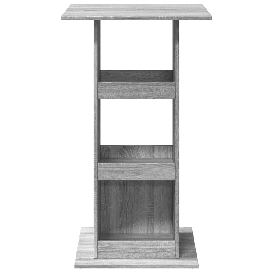 Bartafel met opbergruimte 60x60x102 cm hout grijs sonoma eiken