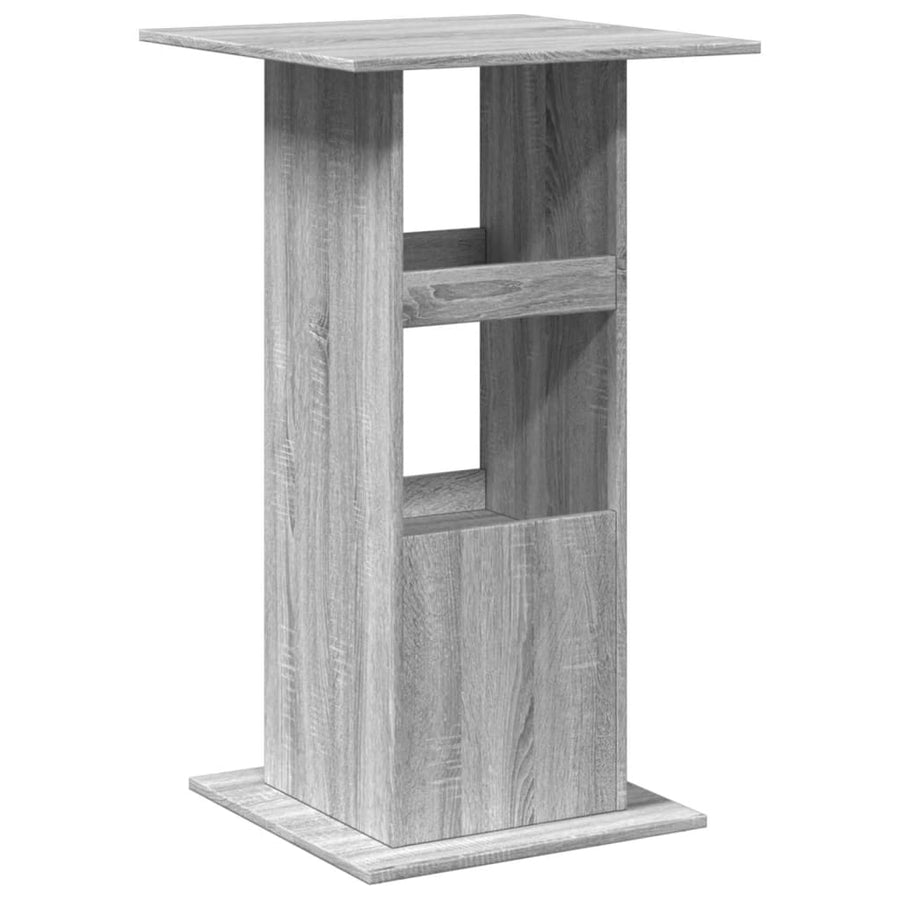 Bartafel met opbergruimte 60x60x102 cm hout grijs sonoma eiken