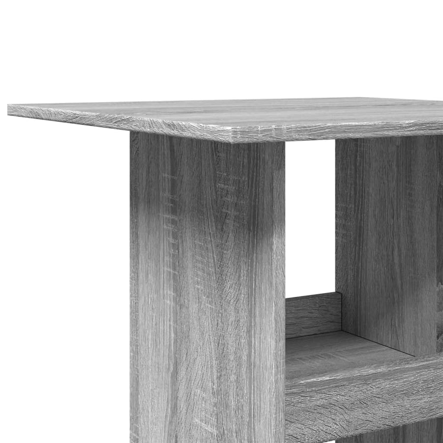 Bartafel met opbergruimte 60x60x102 cm hout grijs sonoma eiken