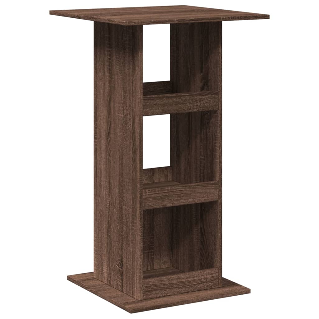 Bartafel met opbergruimte 60x60x102 cm hout bruin eikenkleur