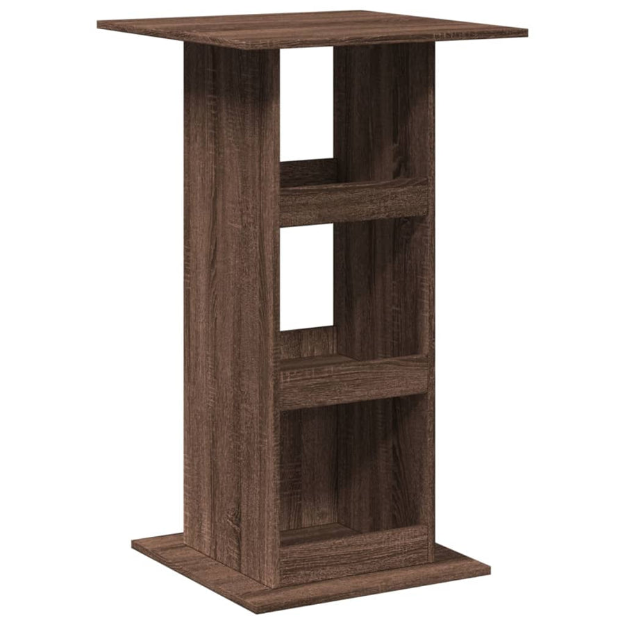 Bartafel met opbergruimte 60x60x102 cm hout bruin eikenkleur