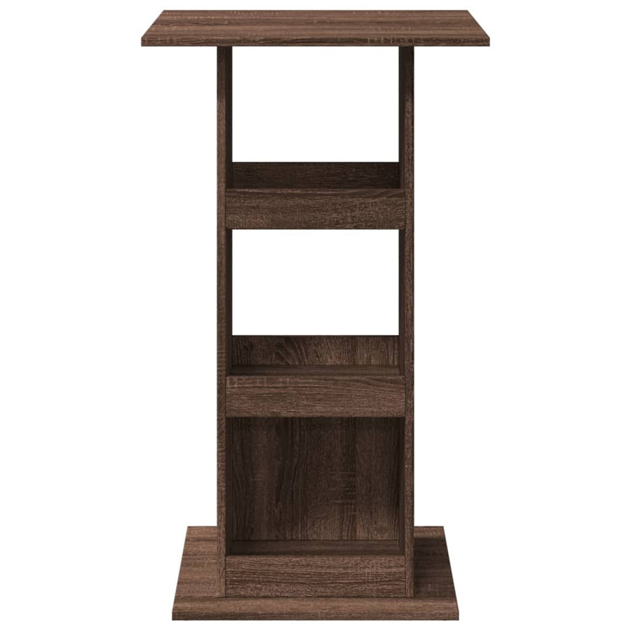 Bartafel met opbergruimte 60x60x102 cm hout bruin eikenkleur