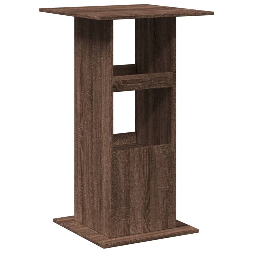 Bartafel met opbergruimte 60x60x102 cm hout bruin eikenkleur