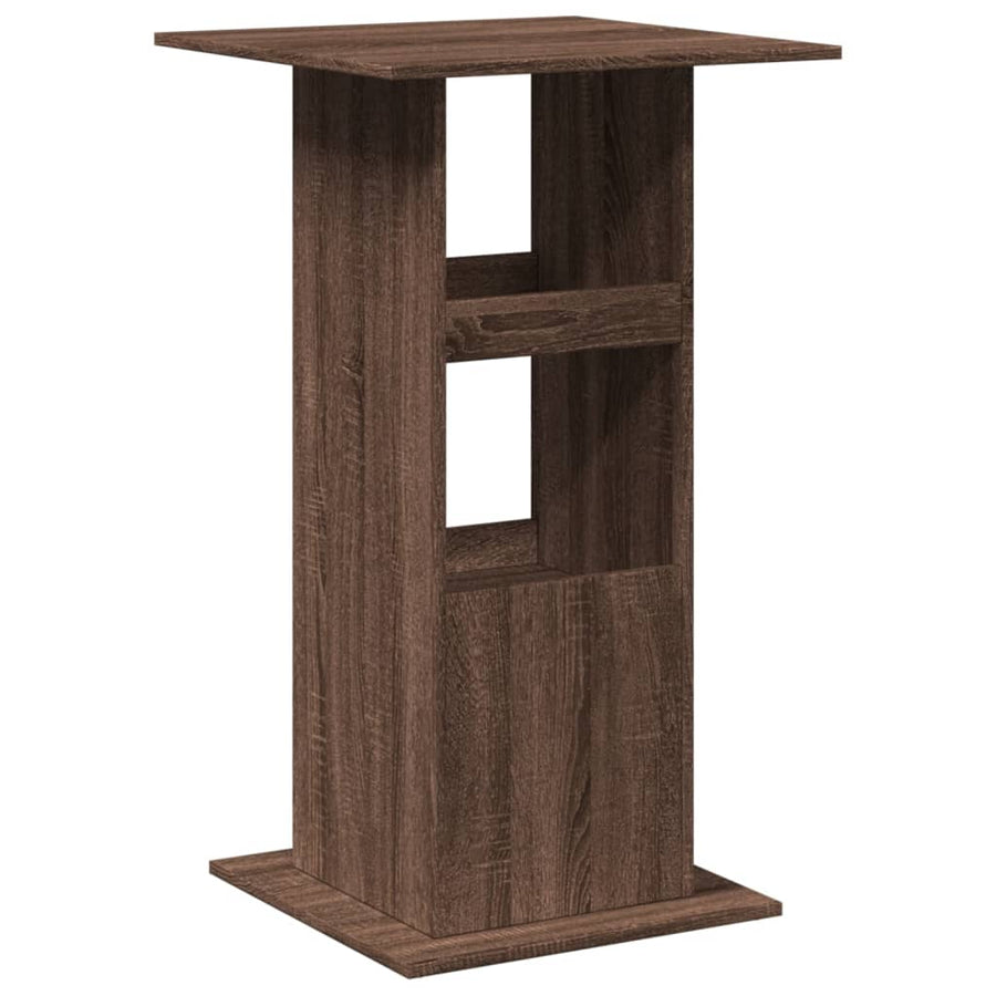 Bartafel met opbergruimte 60x60x102 cm hout bruin eikenkleur