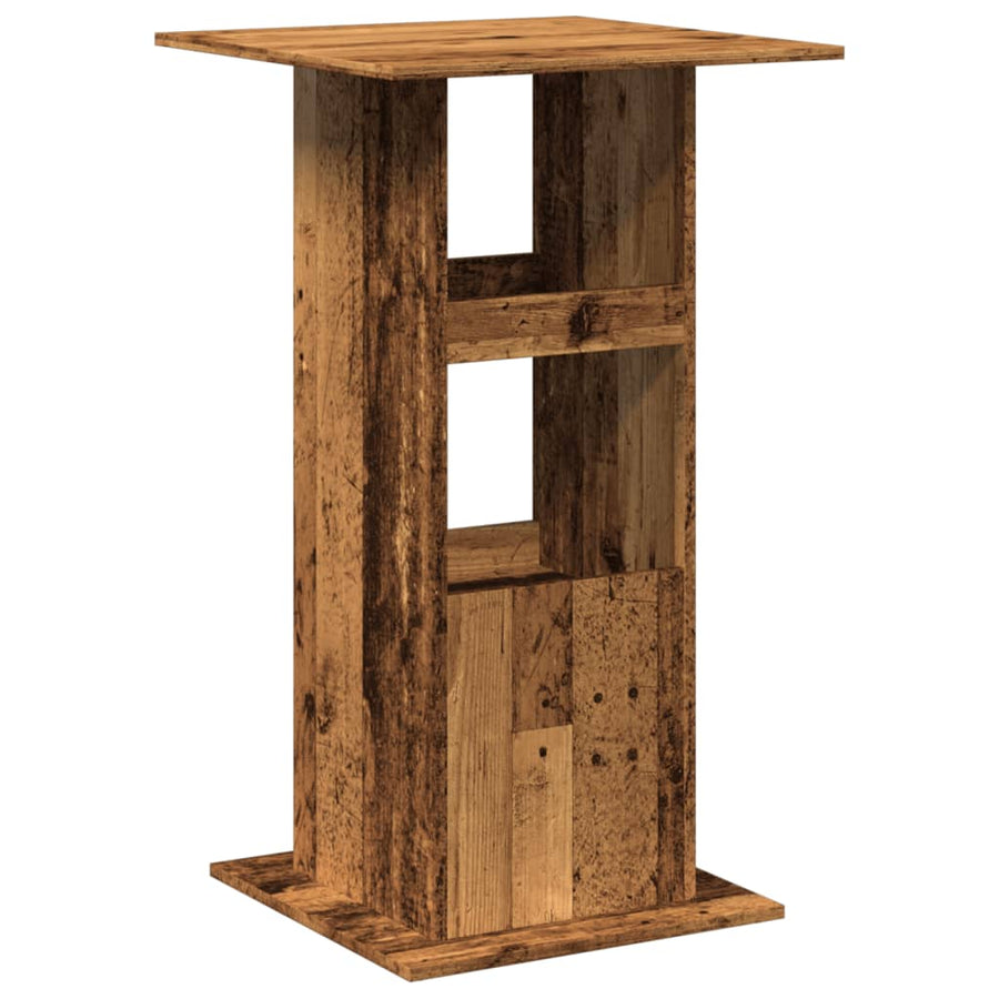 Bartafel met opbergruimte 60x60x102 cm hout oud houtkleur