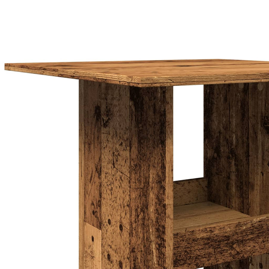 Bartafel met opbergruimte 60x60x102 cm hout oud houtkleur