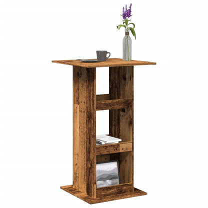 Bartafel met opbergruimte 60x60x102 cm hout oud houtkleur