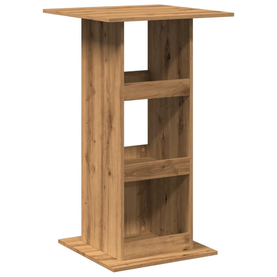 Bartafel Met Opbergruimte 60X60X102 Cm Hout Artisanaal Eiken artisanaal eikenkleurig