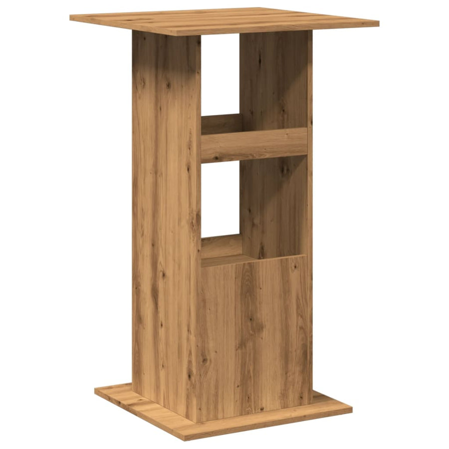 Bartafel Met Opbergruimte 60X60X102 Cm Hout Artisanaal Eiken artisanaal eikenkleurig