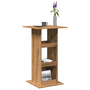 Bartafel 60x60x102 cm bewerkt hout artisanaal eiken