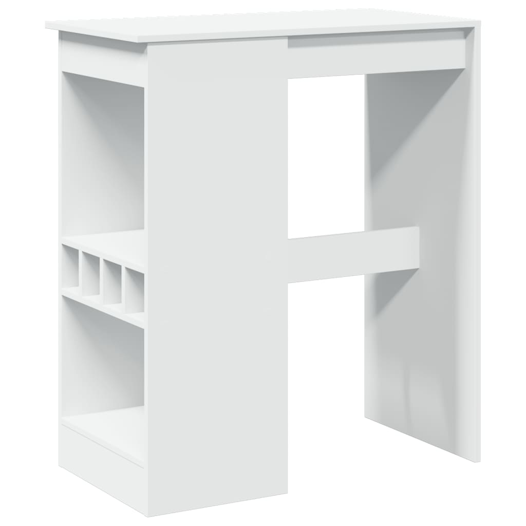 Bartafel met rekken 90x47,5x103,5 cm bewerkt hout wit