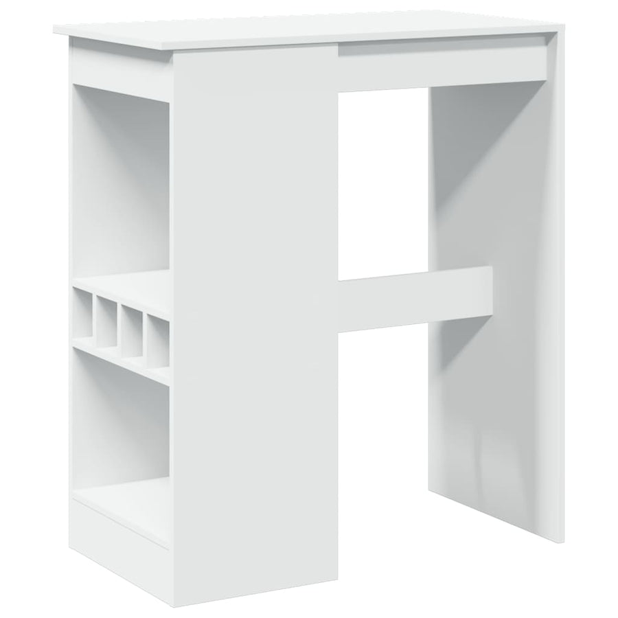 Bartafel met rekken 90x47,5x103,5 cm bewerkt hout wit