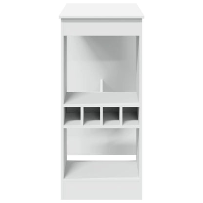 Bartafel met rekken 90x47,5x103,5 cm bewerkt hout wit