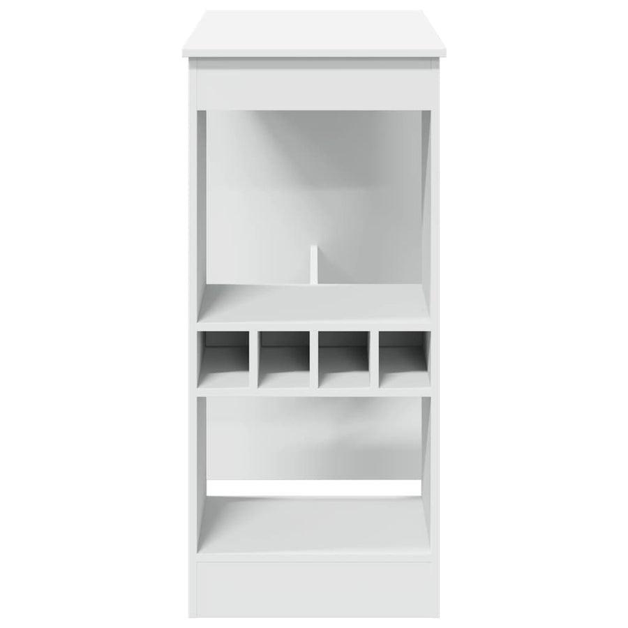 Bartafel met rekken 90x47,5x103,5 cm bewerkt hout wit
