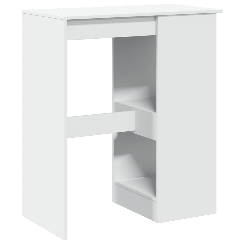 Bartafel met rekken 90x47,5x103,5 cm bewerkt hout wit