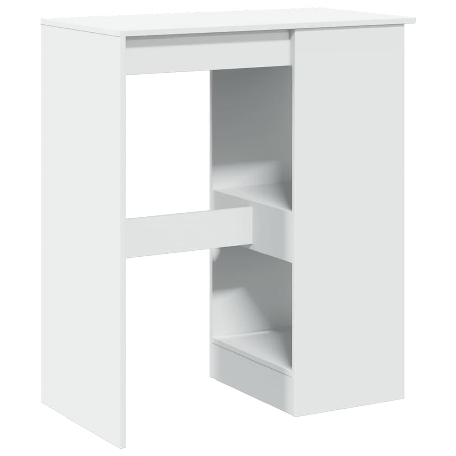 Bartafel met rekken 90x47,5x103,5 cm bewerkt hout wit