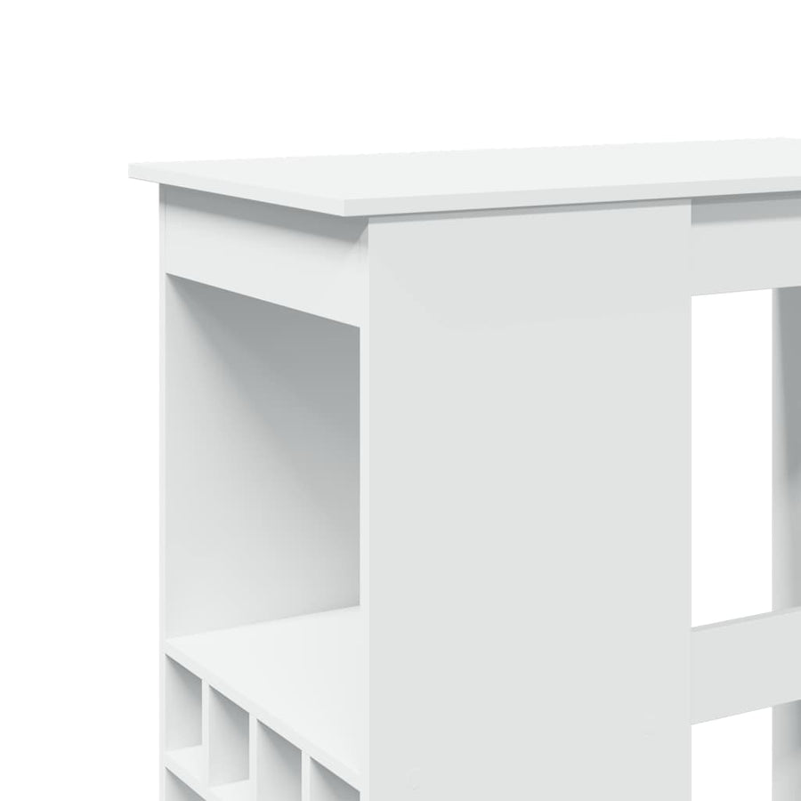 Bartafel met rekken 90x47,5x103,5 cm bewerkt hout wit