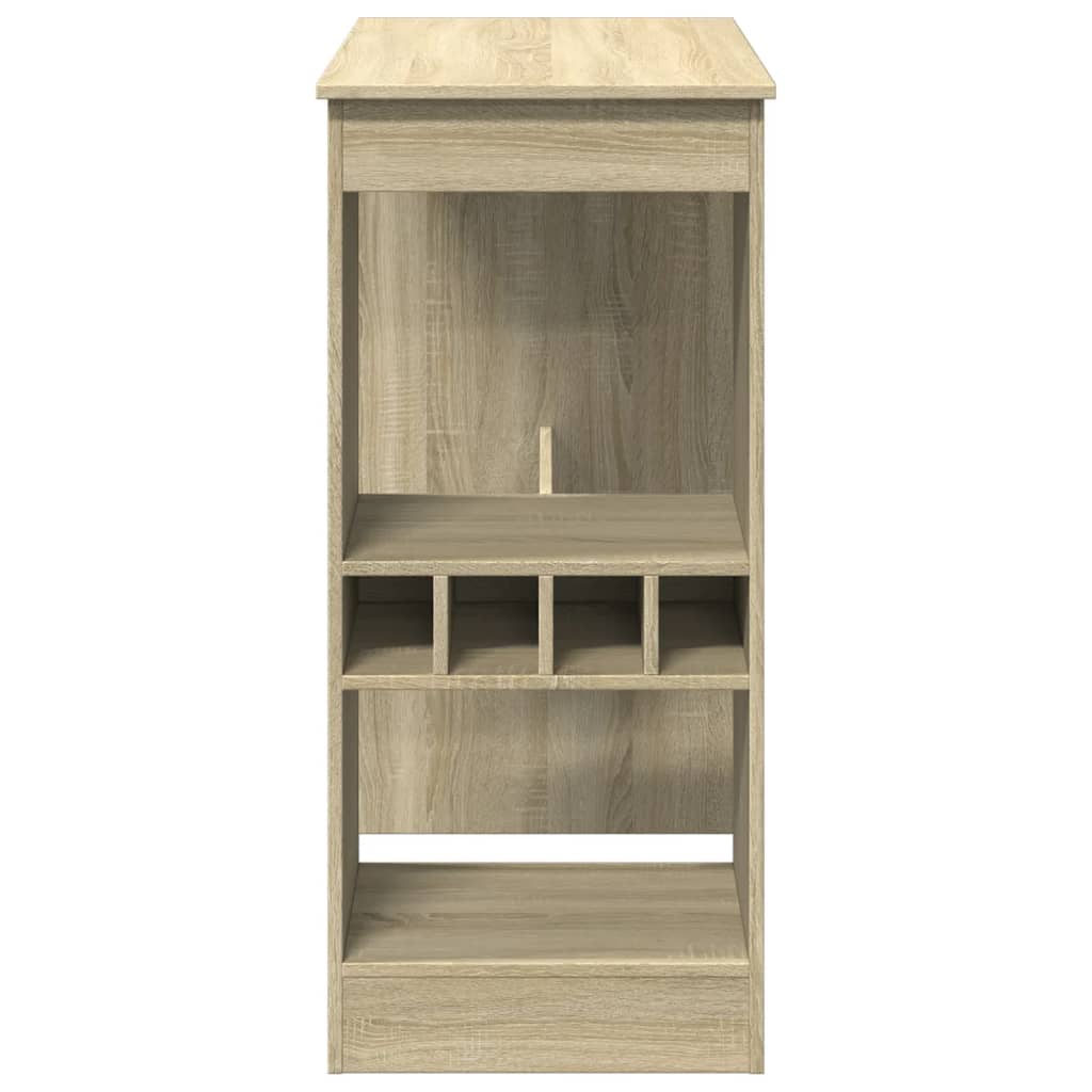 Bartafel met rekken 90x47,5x103,5 cm bewerkt hout sonoma eiken