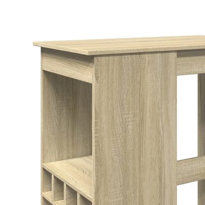 Bartafel met rekken 90x47,5x103,5 cm bewerkt hout sonoma eiken