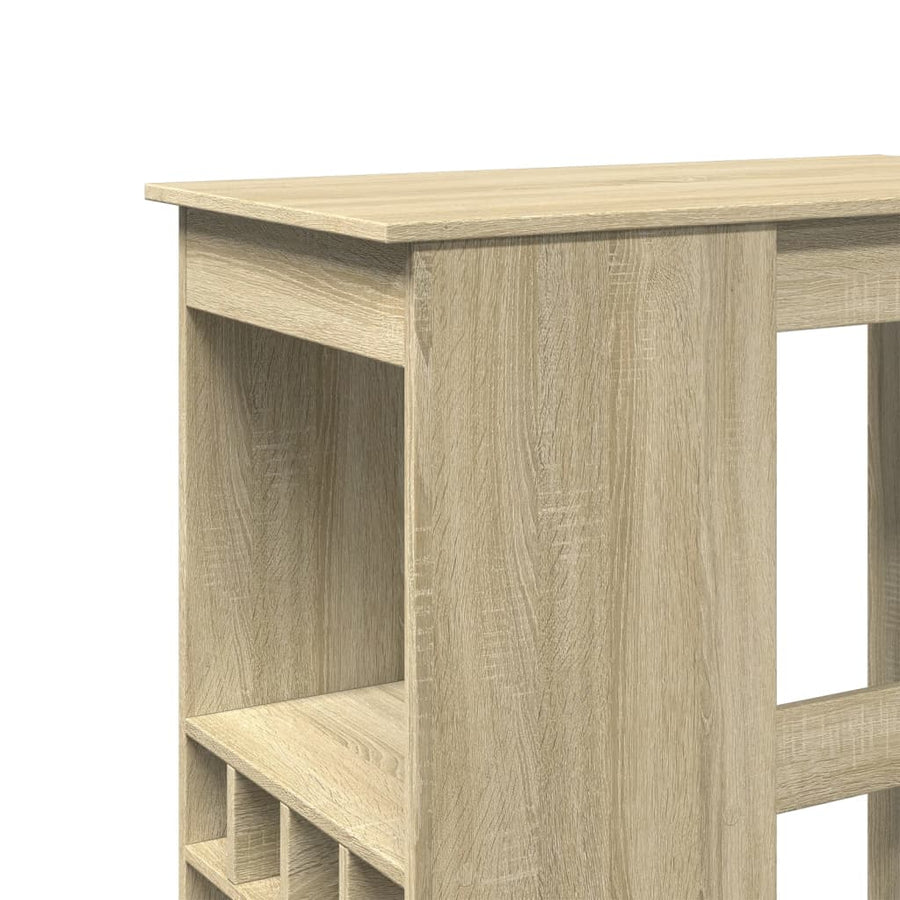 Bartafel met rekken 90x47,5x103,5 cm bewerkt hout sonoma eiken
