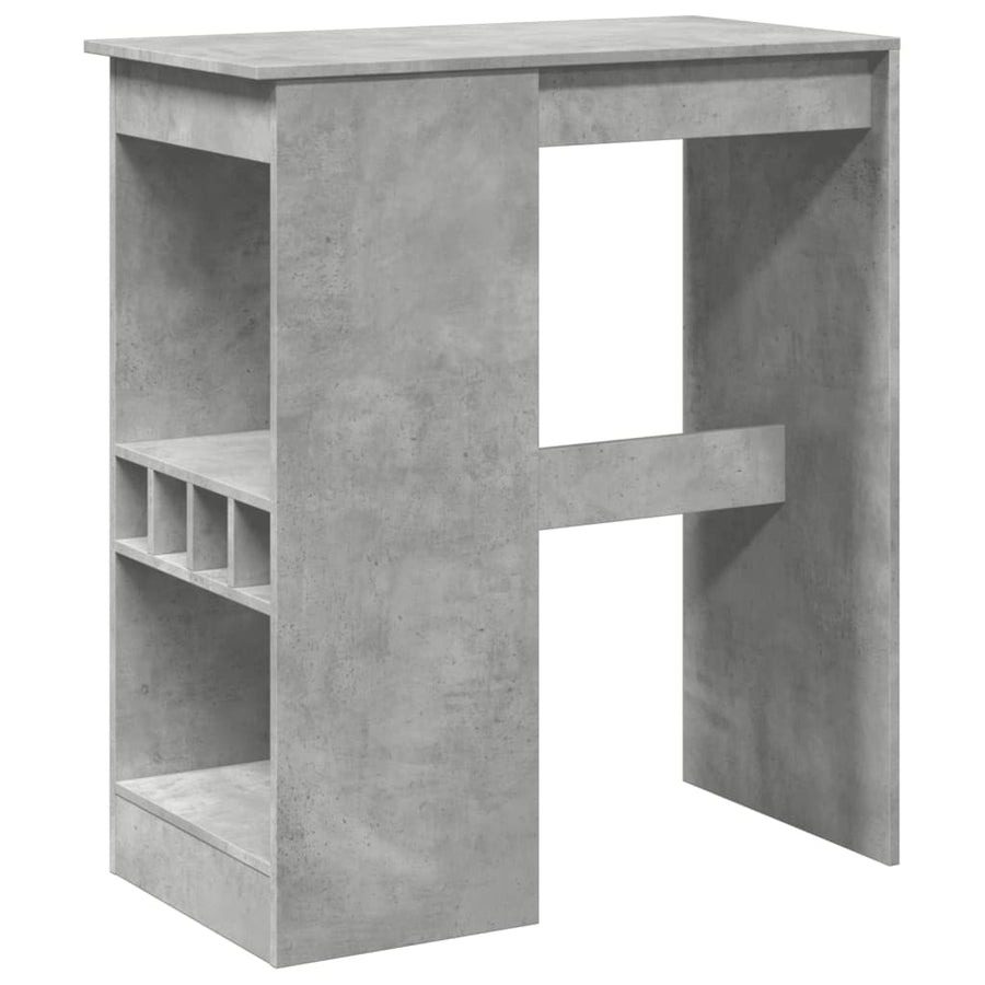 Bartafel met rekken 90x47,5x103,5 cm bewerkt hout betongrijs