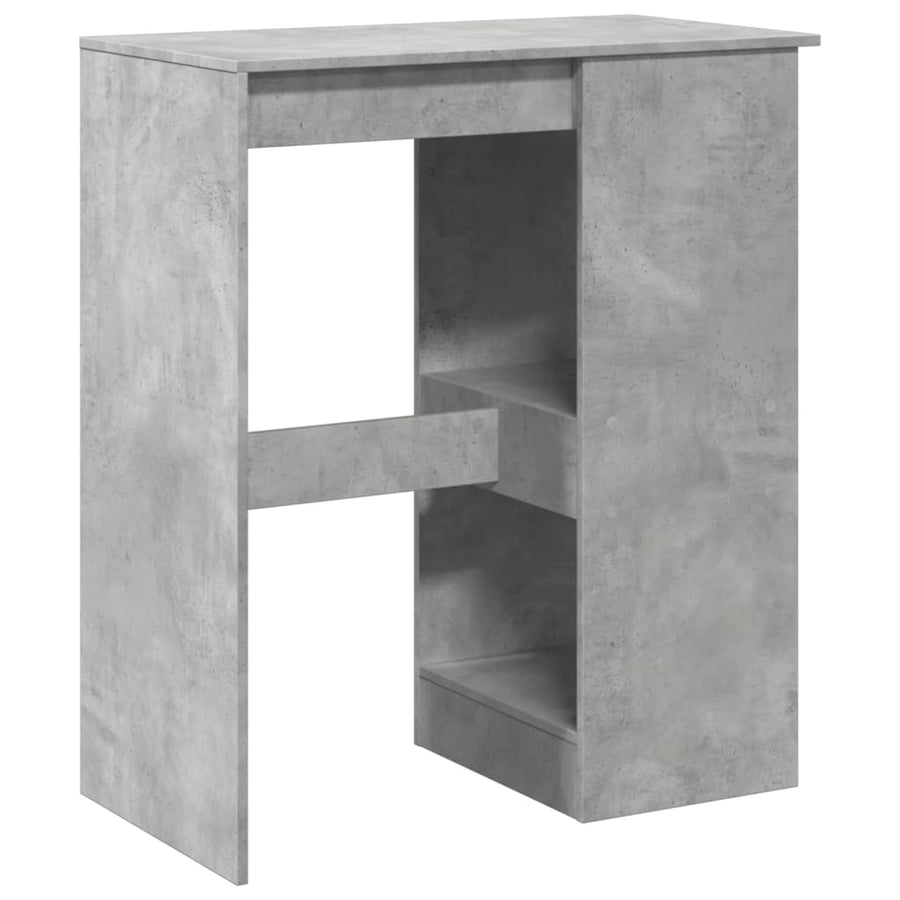 Bartafel met rekken 90x47,5x103,5 cm bewerkt hout betongrijs