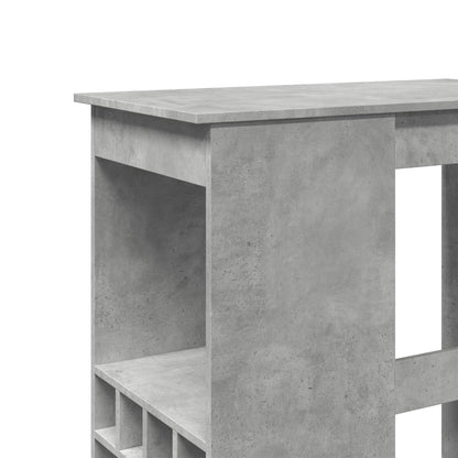 Bartafel met rekken 90x47,5x103,5 cm bewerkt hout betongrijs