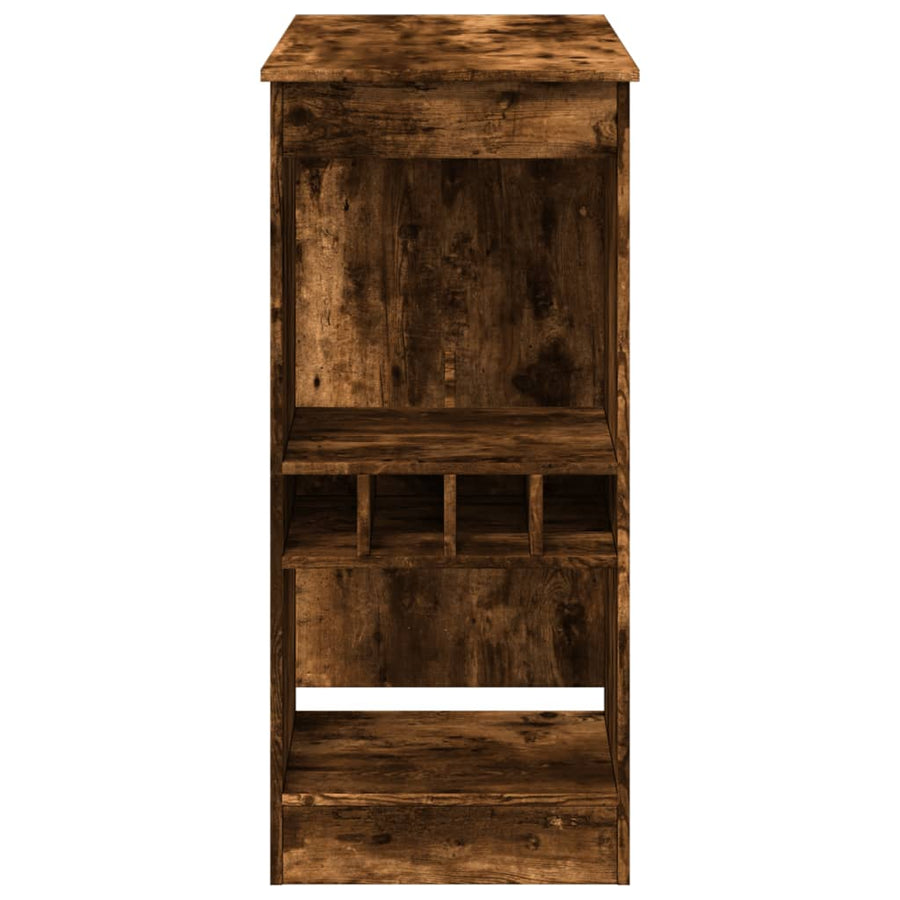 Bartafel met rekken 90x47,5x103,5 cm bewerkt hout gerookt eiken