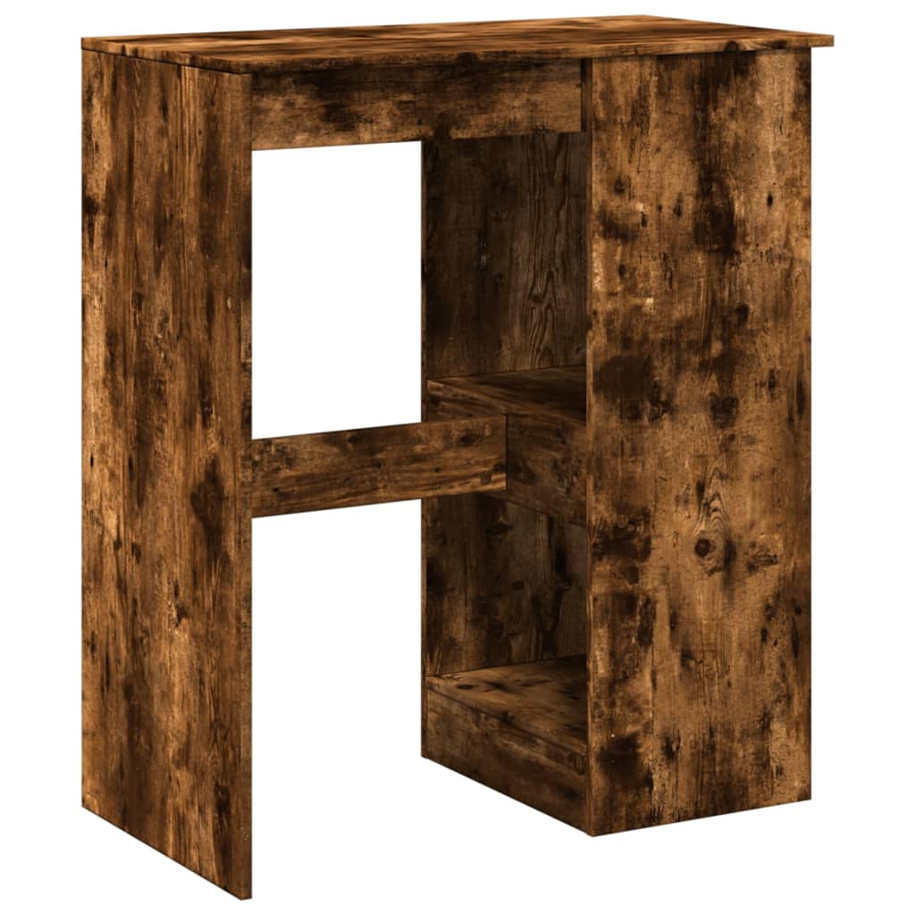 Bartafel met rekken 90x47,5x103,5 cm bewerkt hout gerookt eiken