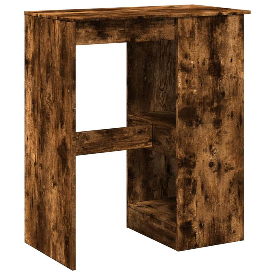 Bartafel met rekken 90x47,5x103,5 cm bewerkt hout gerookt eiken