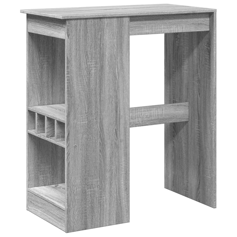 Bartafel met rekken 90x47,5x103,5 cm bewerkt hout grijs sonoma