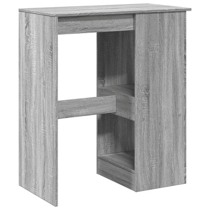 Bartafel met rekken 90x47,5x103,5 cm bewerkt hout grijs sonoma