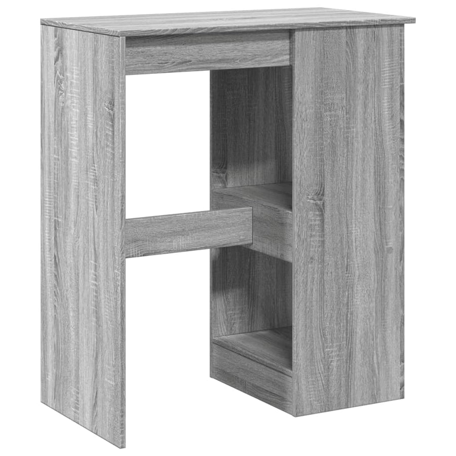 Bartafel met rekken 90x47,5x103,5 cm bewerkt hout grijs sonoma
