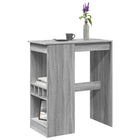 Bar table with shelves 90x47.5x103.5 cm engineered wood Sonoma grey