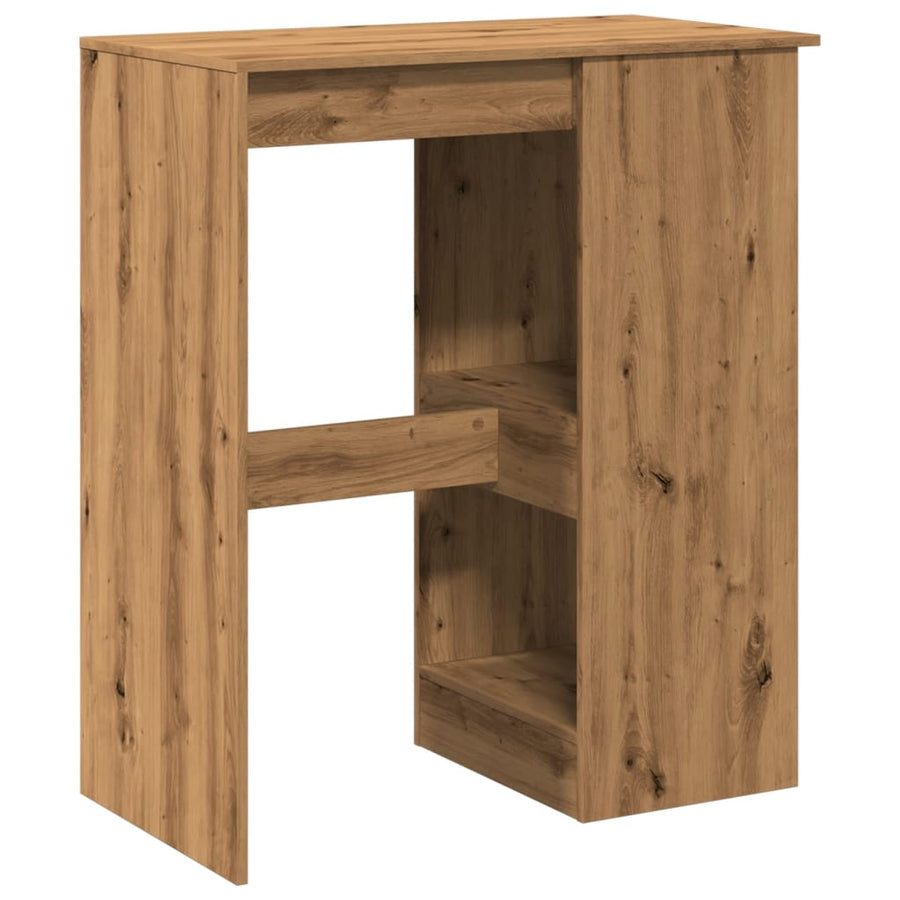 Bartafel met rekken 90x47,5x103,5 cm hout artisanaal eikenkleur