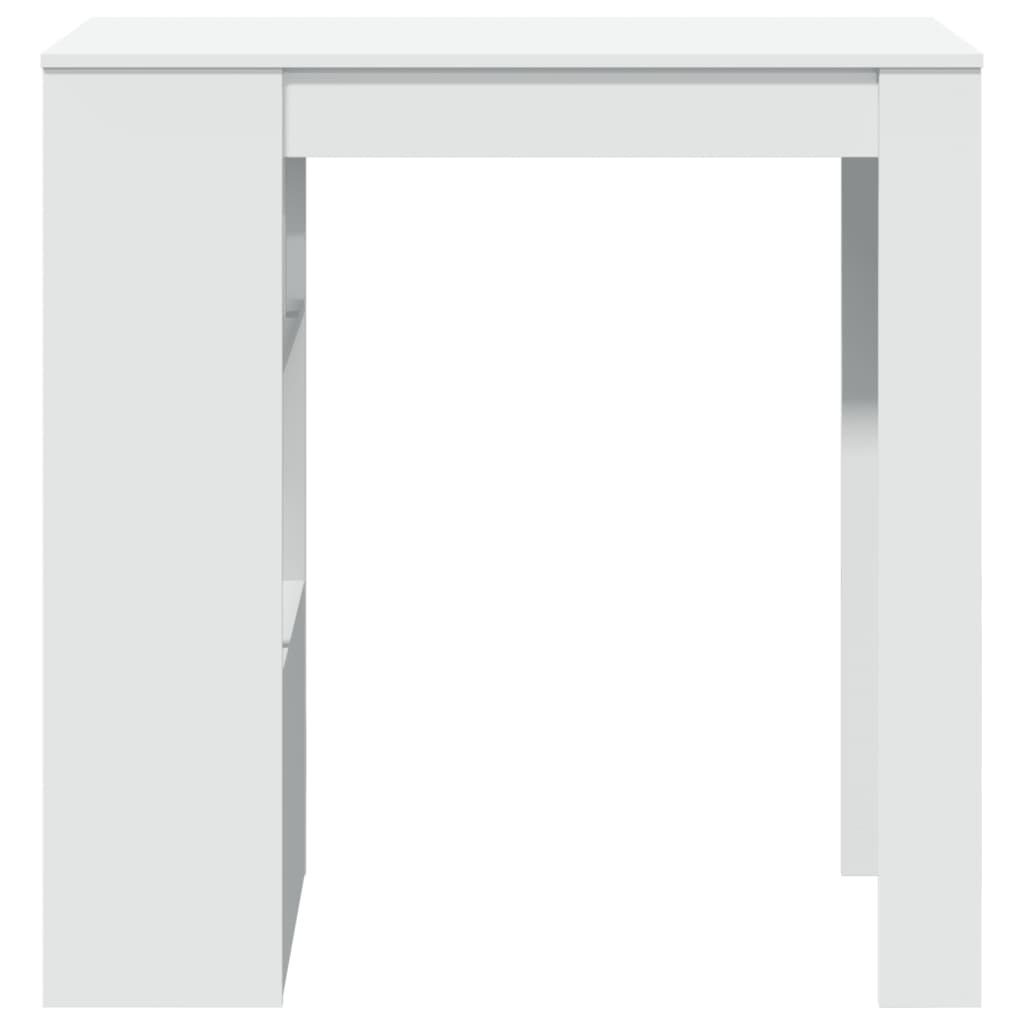 Bartafel met rekken 102x50x103,5 cm bewerkt hout wit