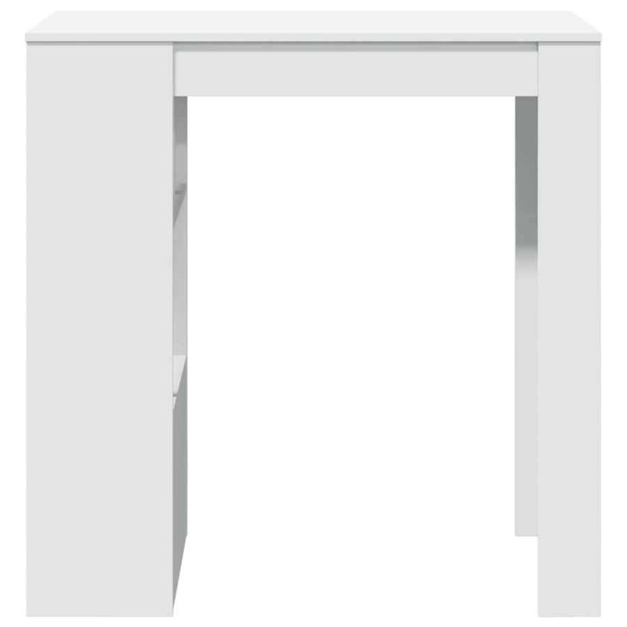 Bartafel met rekken 102x50x103,5 cm bewerkt hout wit