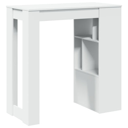 Bartafel met rekken 102x50x103,5 cm bewerkt hout wit