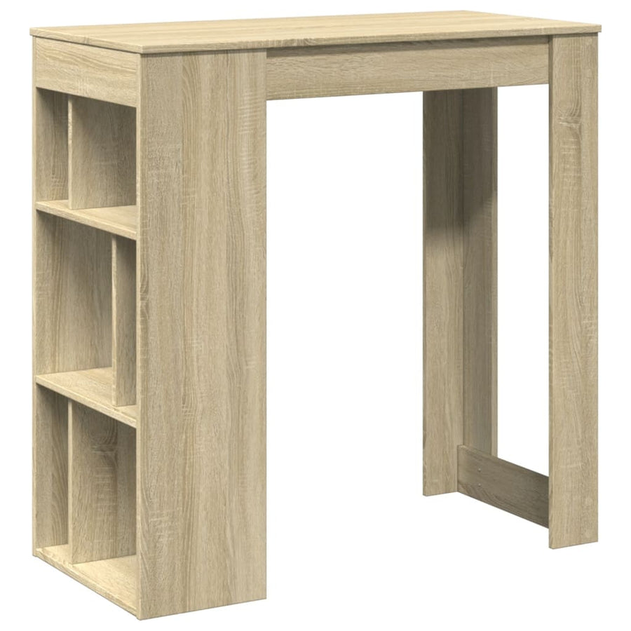 Bartafel met rekken 102x50x103,5 cm hout sonoma eikenkleur