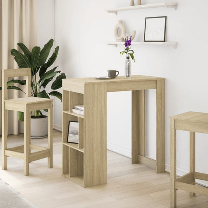 Bartafel met rekken 102x50x103,5 cm hout sonoma eikenkleur