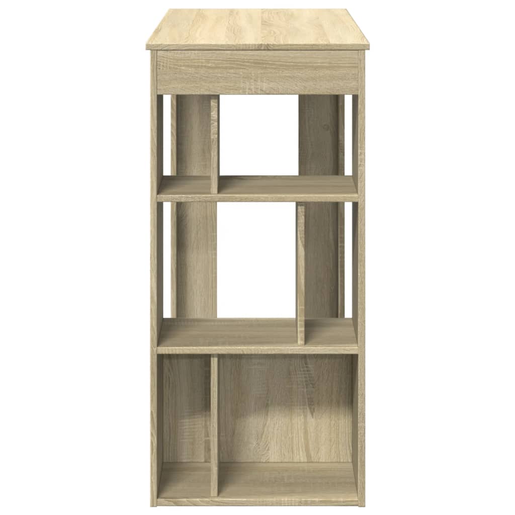 Bartafel met rekken 102x50x103,5 cm hout sonoma eikenkleur