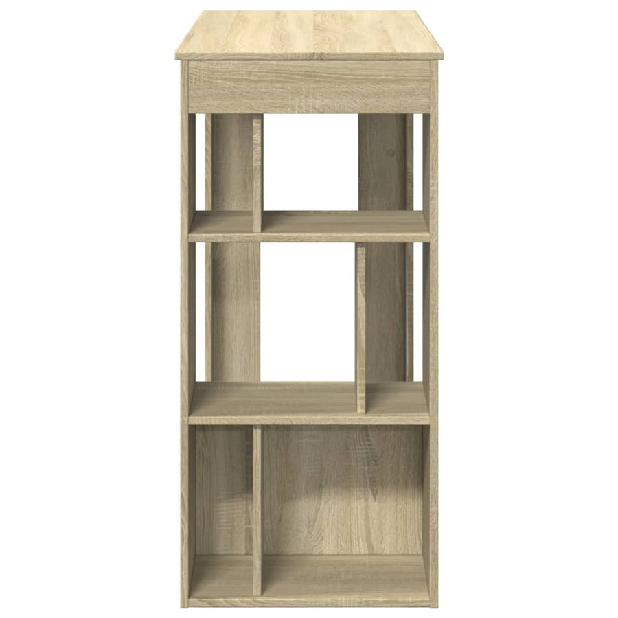 Bartafel met rekken 102x50x103,5 cm hout sonoma eikenkleur