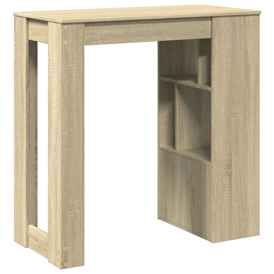 Bartafel met rekken 102x50x103,5 cm hout sonoma eikenkleur