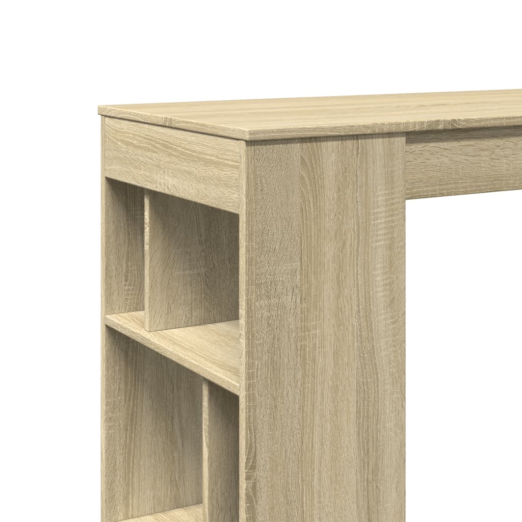 Bartafel met rekken 102x50x103,5 cm hout sonoma eikenkleur