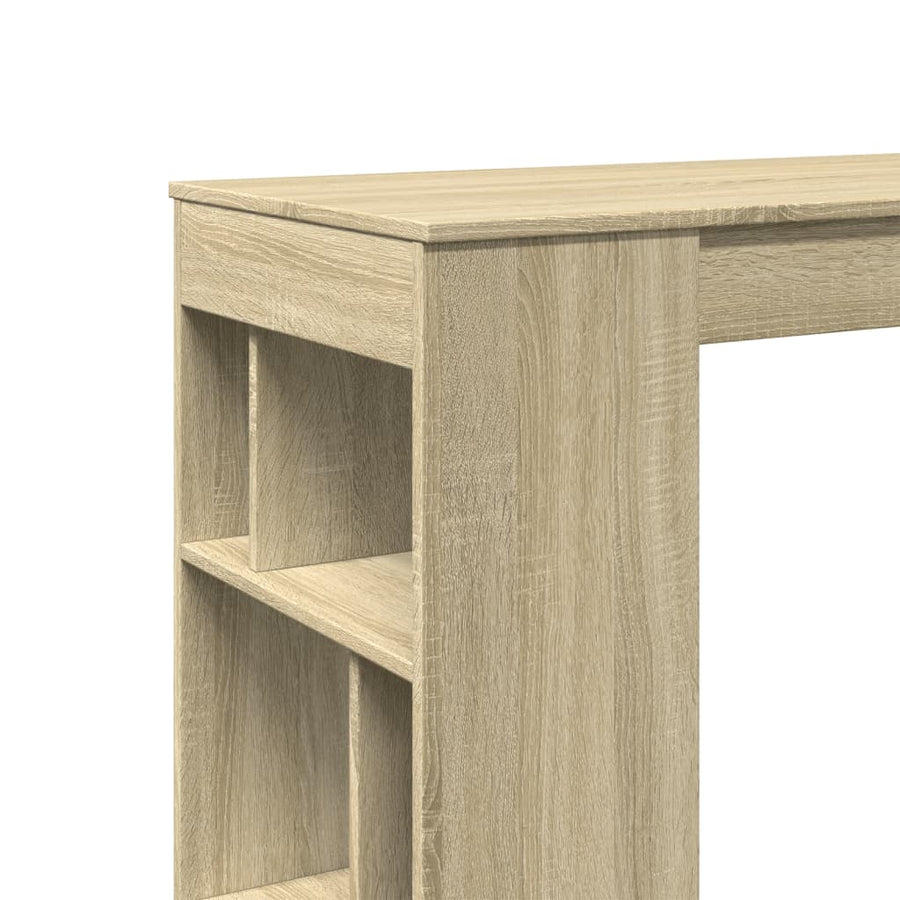 Bartafel met rekken 102x50x103,5 cm hout sonoma eikenkleur