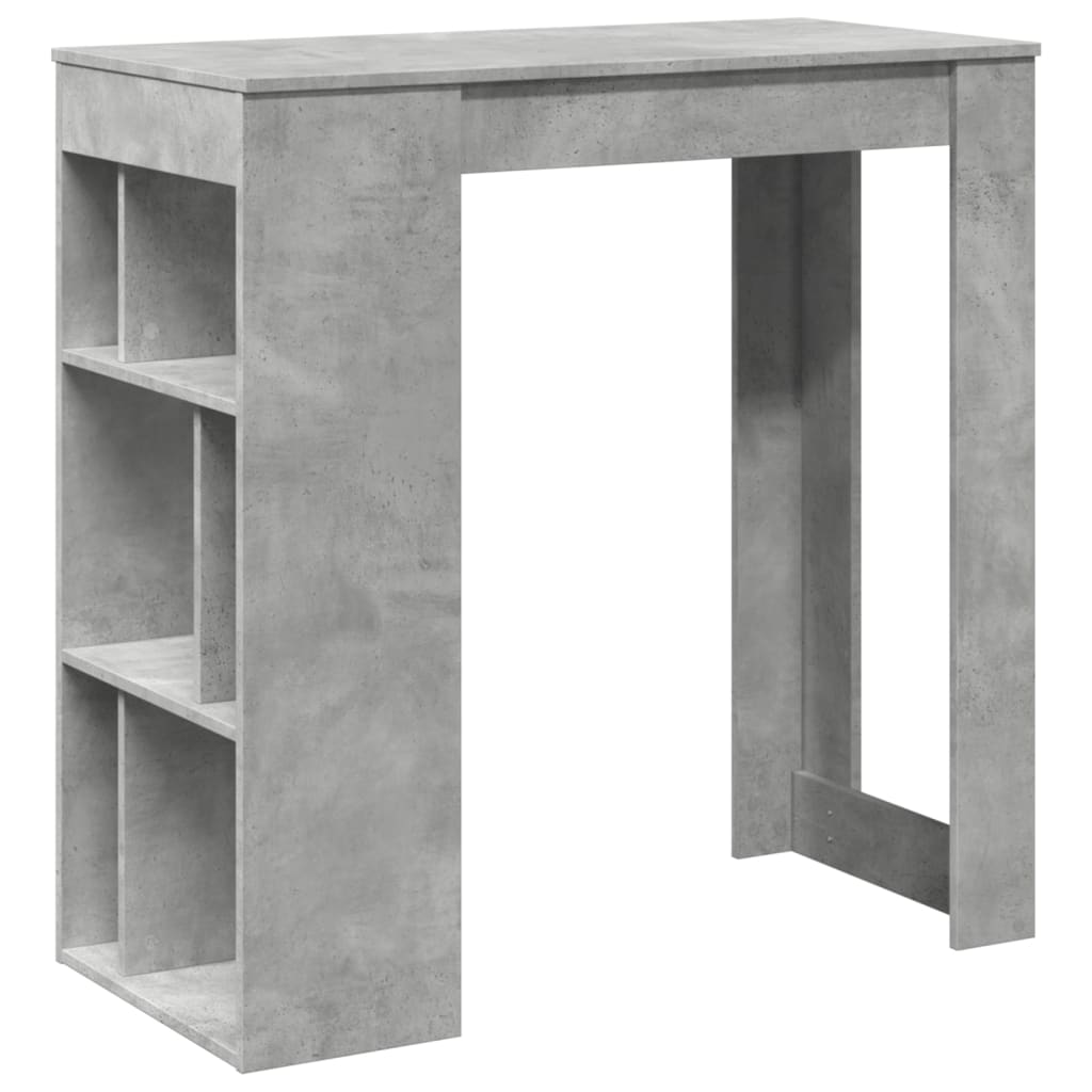 Bartafel met rekken 102x50x103,5 cm bewerkt hout betongrijs